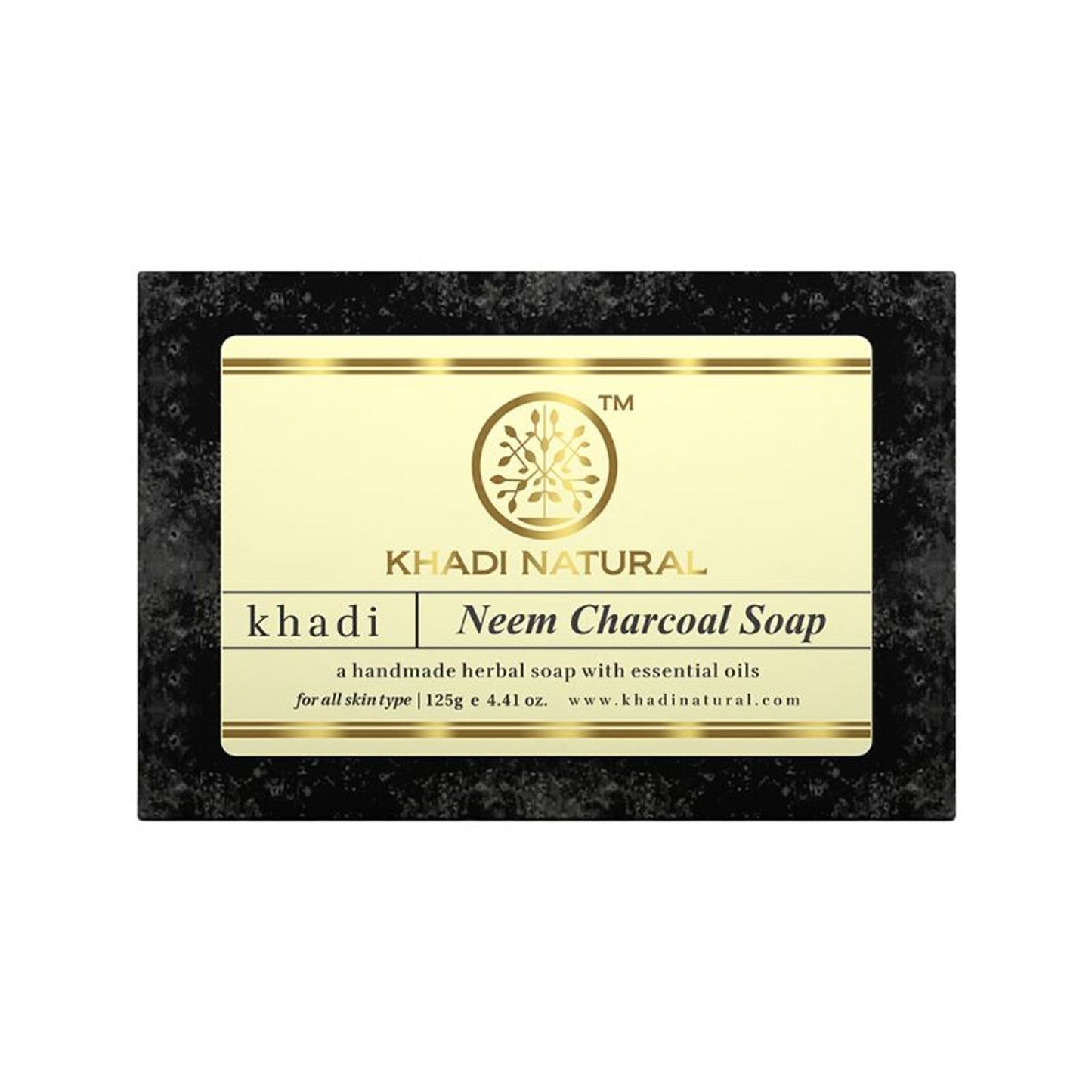 Khadi Natural Neem Charcoal Soap Reduces Acne & Blackheads