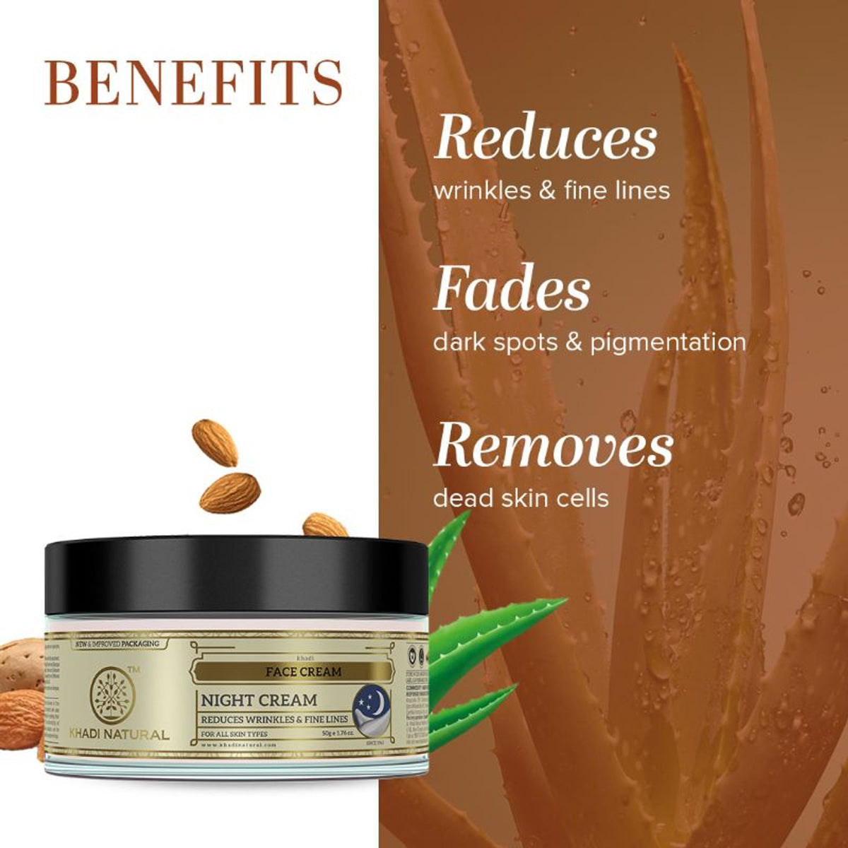 Khadi Natural Night Face Cream Reduce Wrinkles & Fine Lines