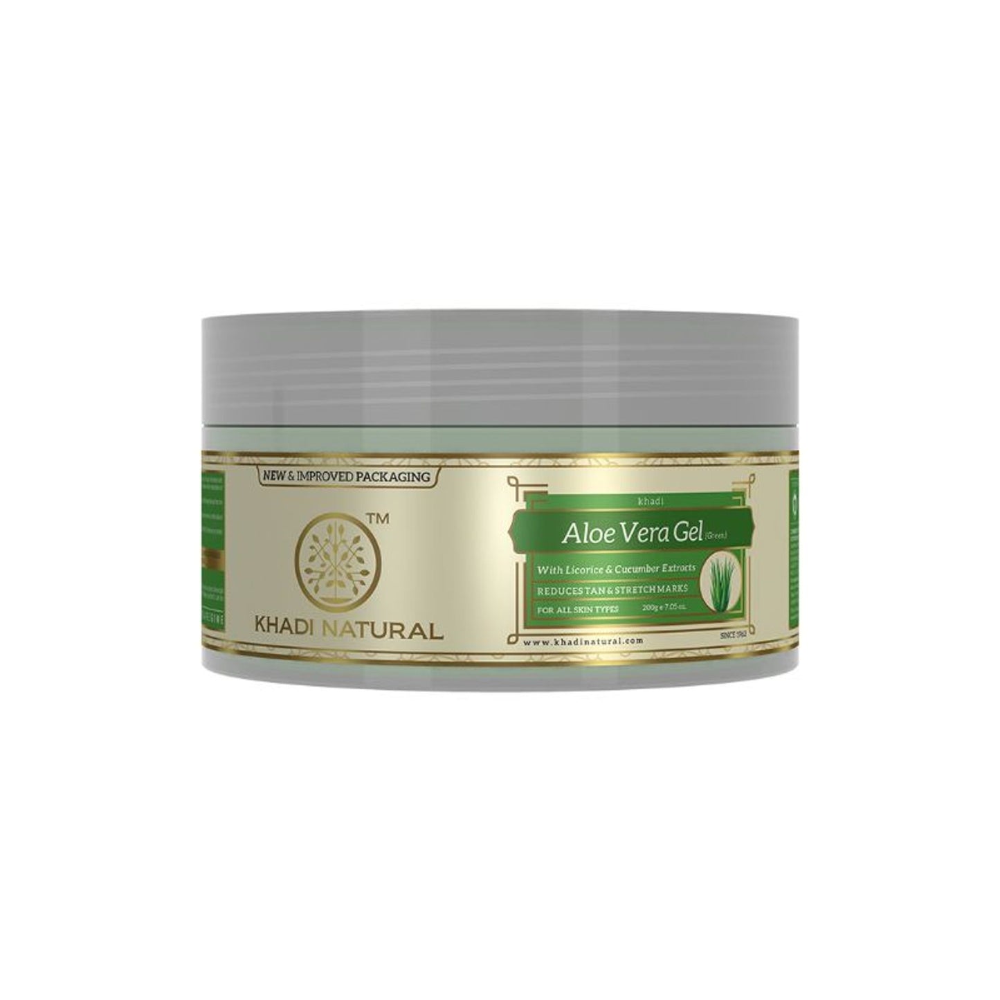 Khadi Natural Green Aloe Vera Facial Massage Gel Reduce Tan & Stress marks