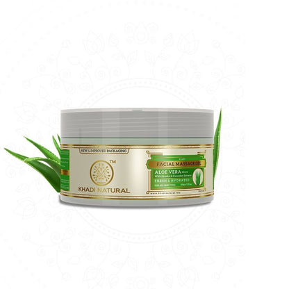 Khadi Natural Green Aloe Vera Facial Massage Gel Reduce Tan & Stress marks