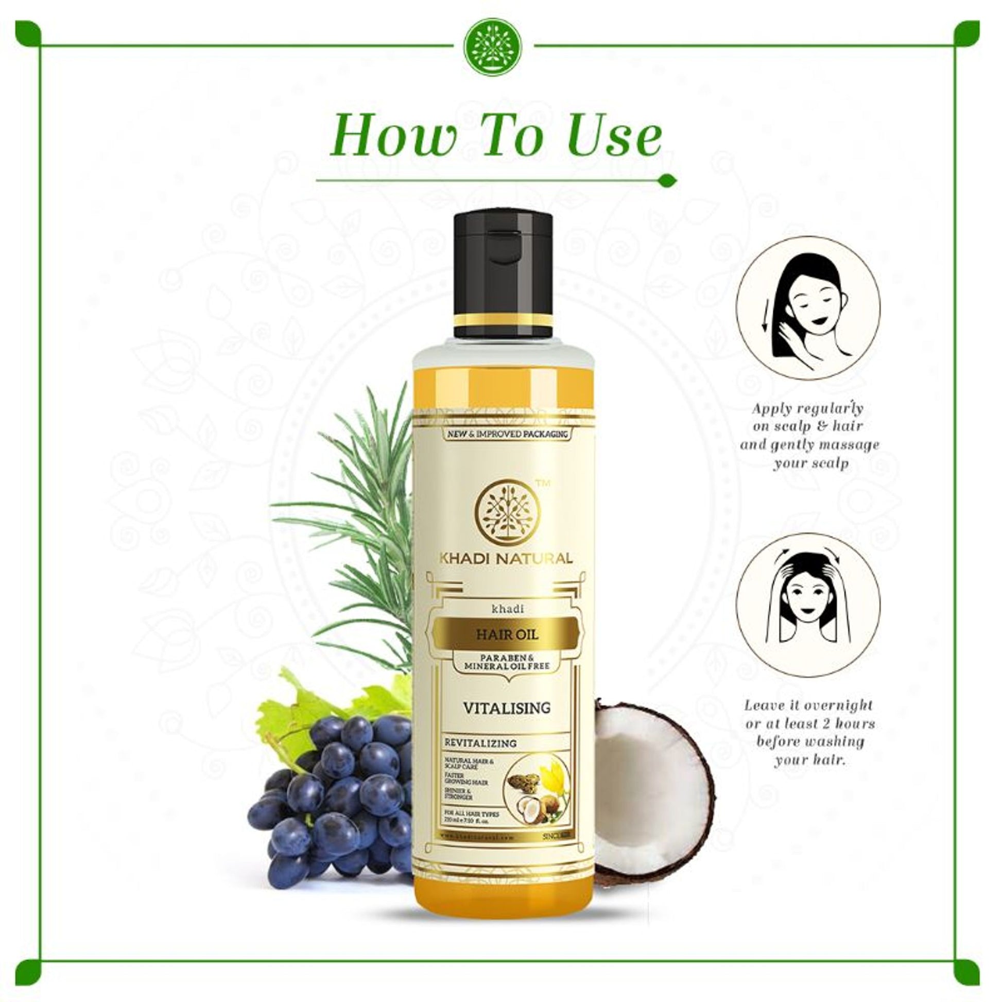 Khadi Natural Vitalising Hair Oil Paraben & Mineral Oil Free
