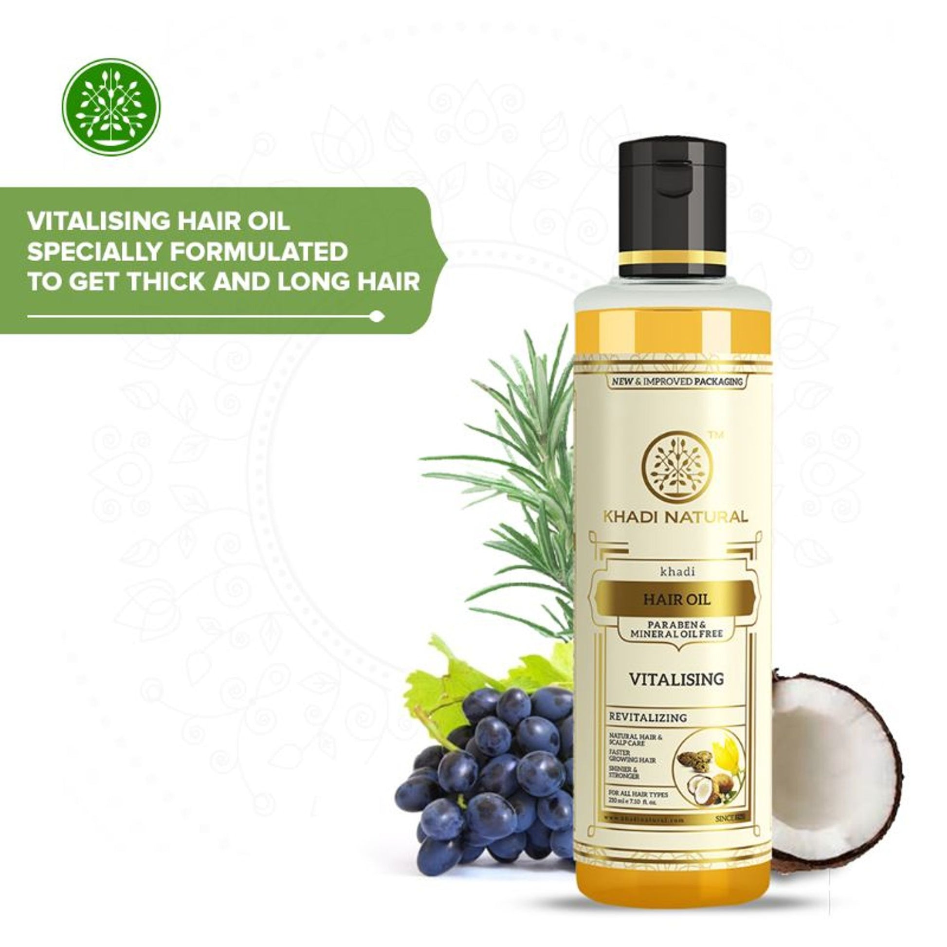 Khadi Natural Vitalising Hair Oil Paraben & Mineral Oil Free