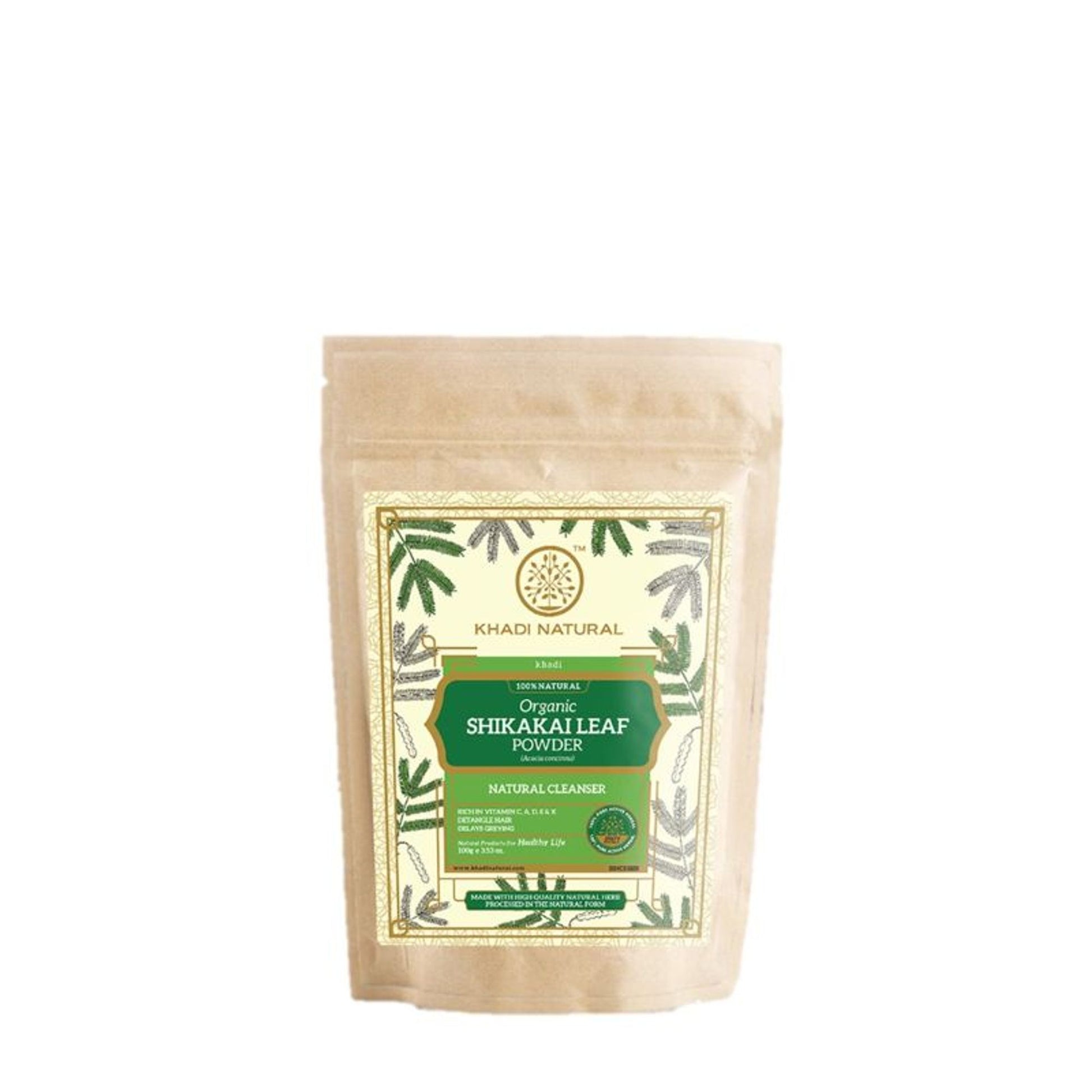 Khadi Natural Shikakai Leaf Organic Powder Anti- Dandruff & Cleanser