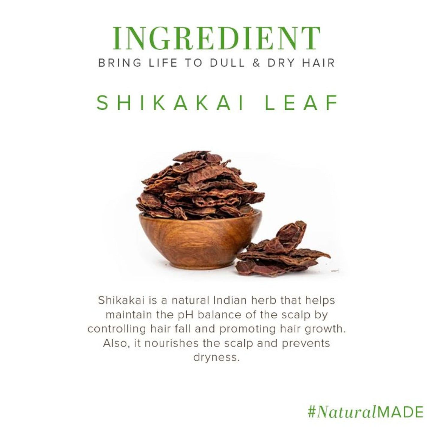 Khadi Natural Shikakai Leaf Organic Powder Anti- Dandruff & Cleanser