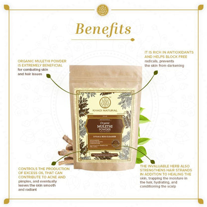 Khadi Natural Mulethi Organic Powder Anti-Dandruff