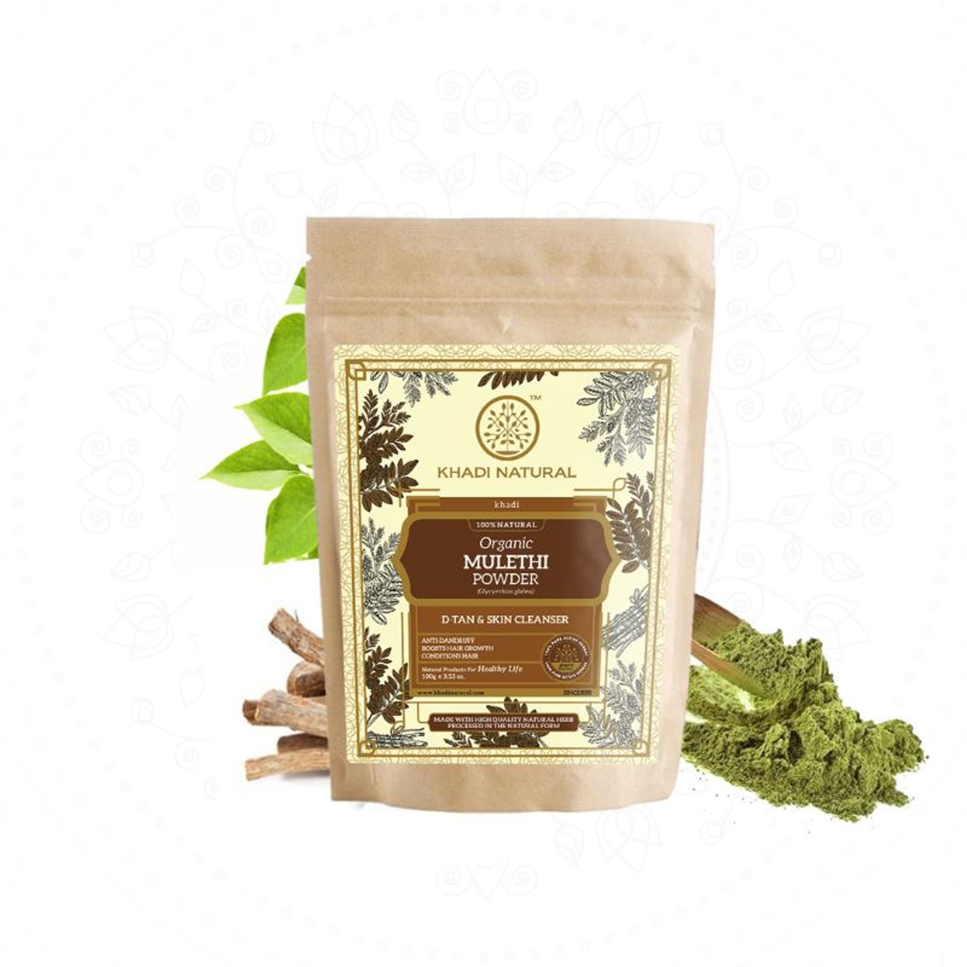 Khadi Natural Mulethi Organic Powder Anti-Dandruff