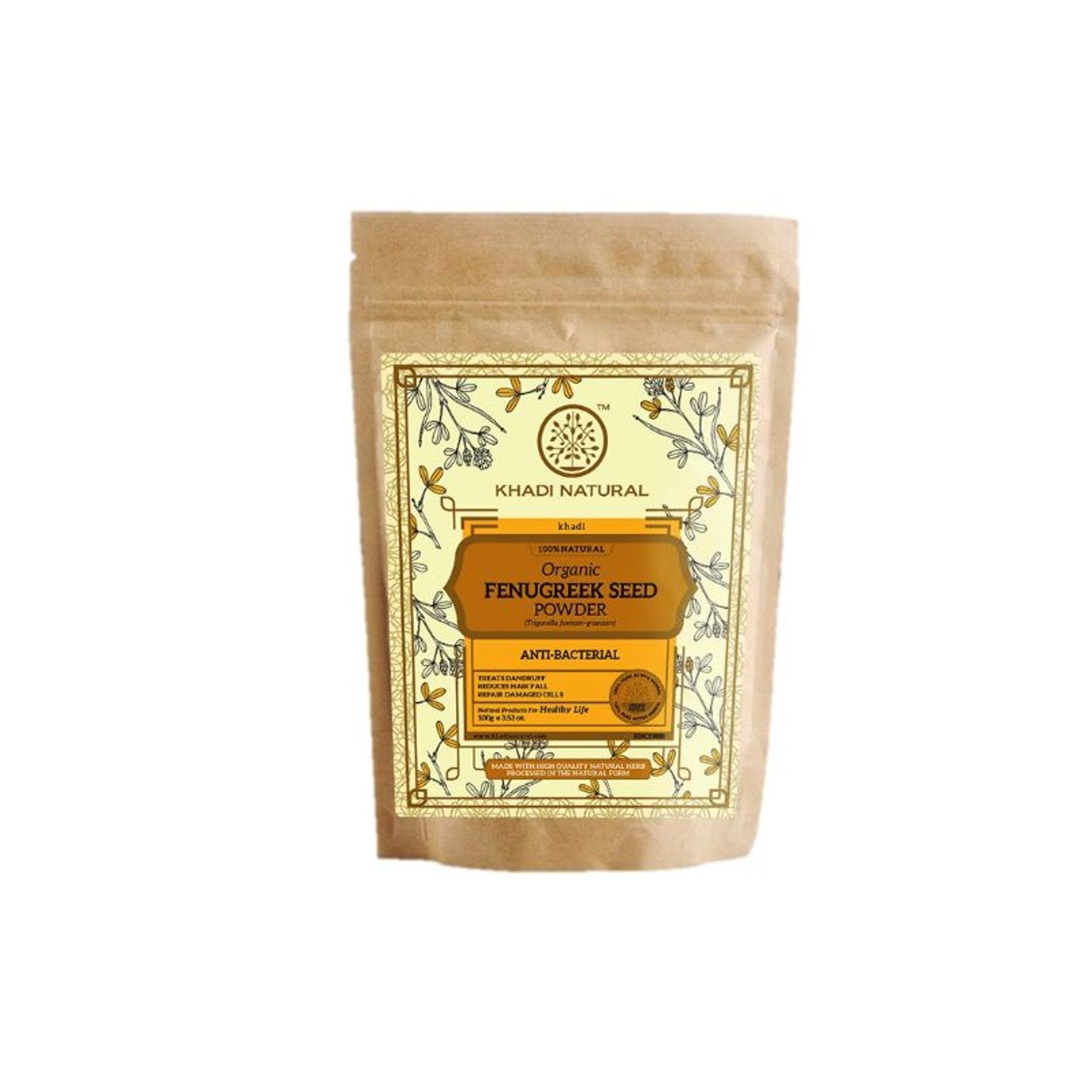 Khadi Natural Fenugreek Seed Organic Powder Anti-Bacterial