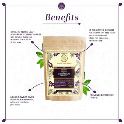 Khadi Natural Indigo Leaf Organic Powder Prevent Scalp Infection
