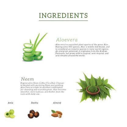 Khadi Natural Neem & Aloevera With Almond Oil & Coconut Oil Hair Mask - Powered Botanics(200gm)