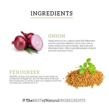 Khadi Natural Onion & Fenugreek Hair Conditioner - Power Botanics Reduce Hair Fall