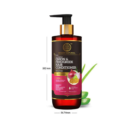 Khadi Natural Onion & Fenugreek Hair Conditioner - Power Botanics Reduce Hair Fall
