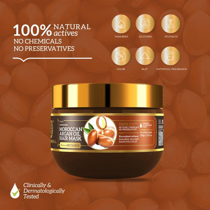 Khadi Natural Moroccan Argan Hair Mask - Power Botanics Regain Hair Strength