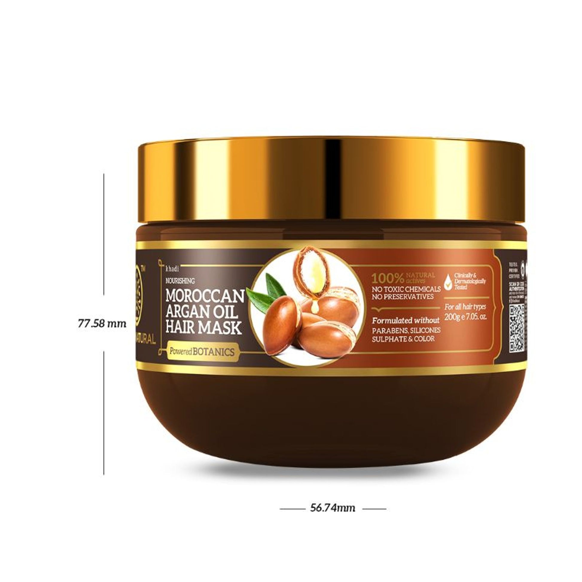 Khadi Natural Moroccan Argan Hair Mask - Power Botanics Regain Hair Strength