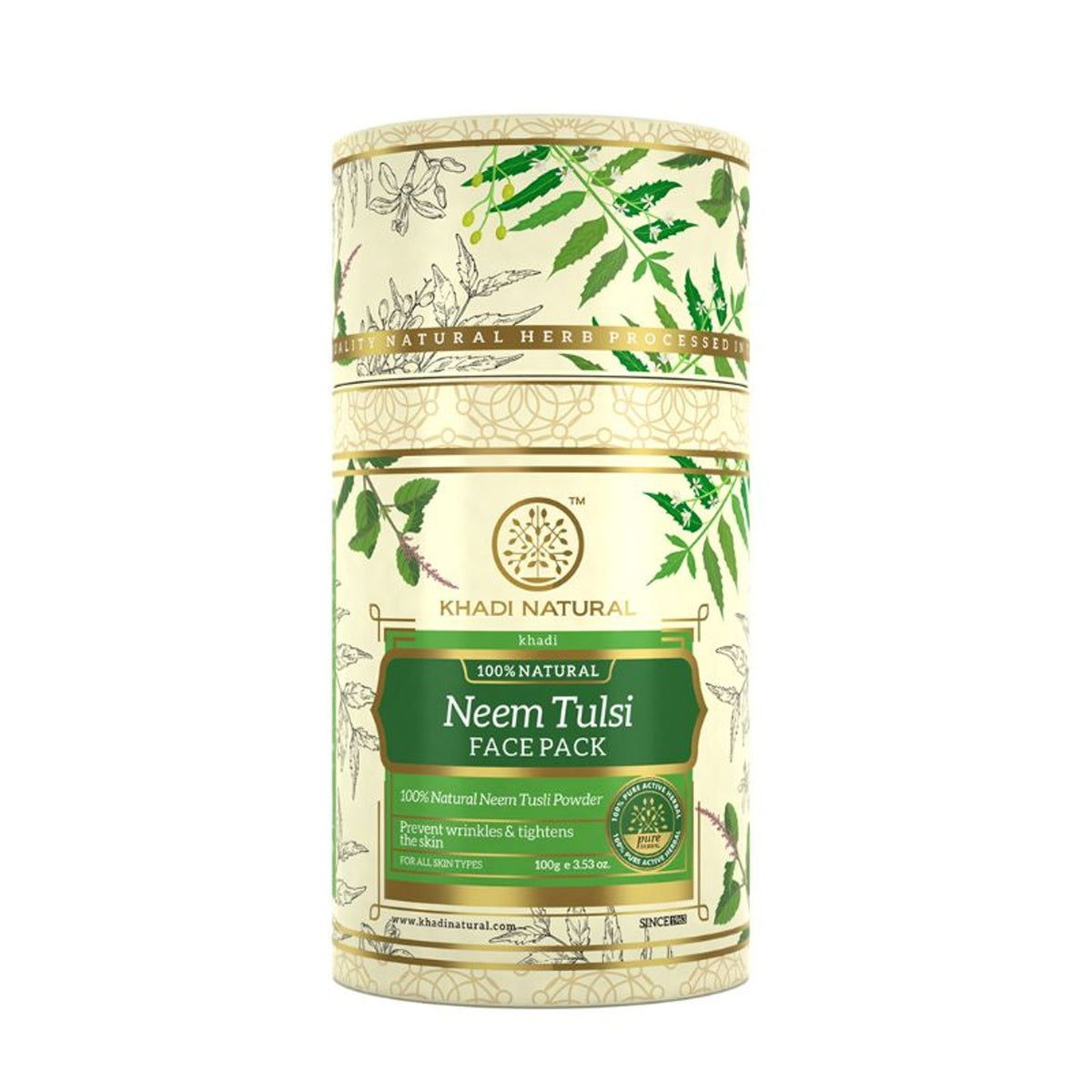 Khadi Natural Neem Tulsi Face Pack Detox & Lighten Skin