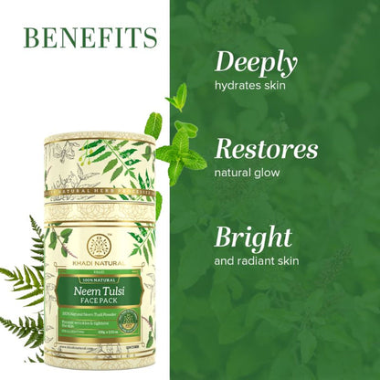 Khadi Natural Neem Tulsi Face Pack Detox & Lighten Skin
