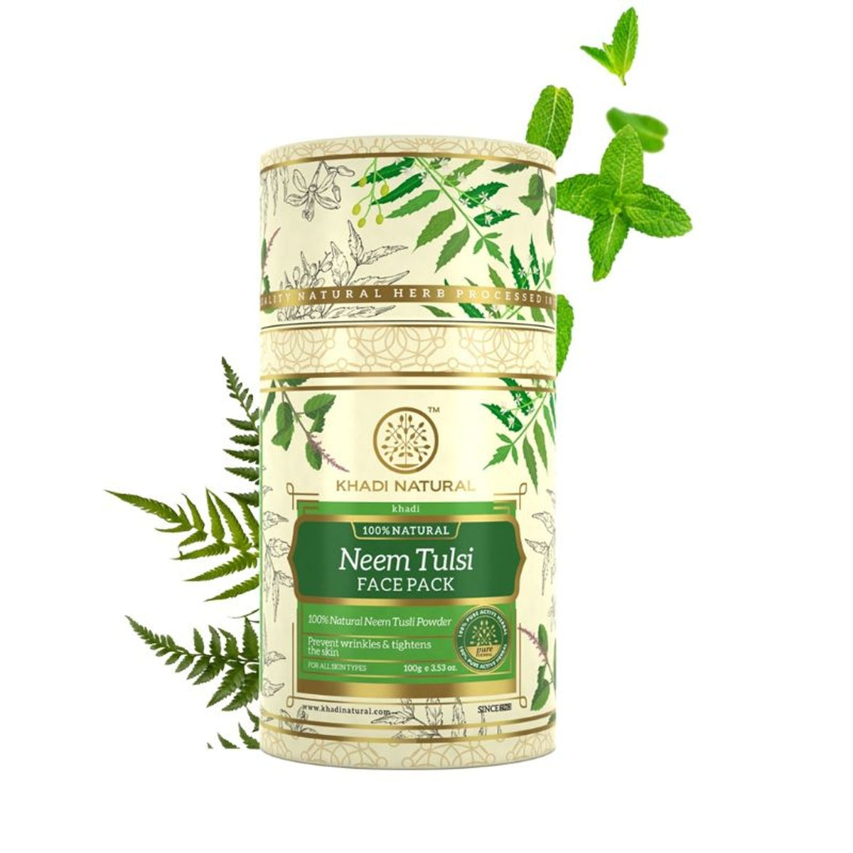 Khadi Natural Neem Tulsi Face Pack Detox & Lighten Skin