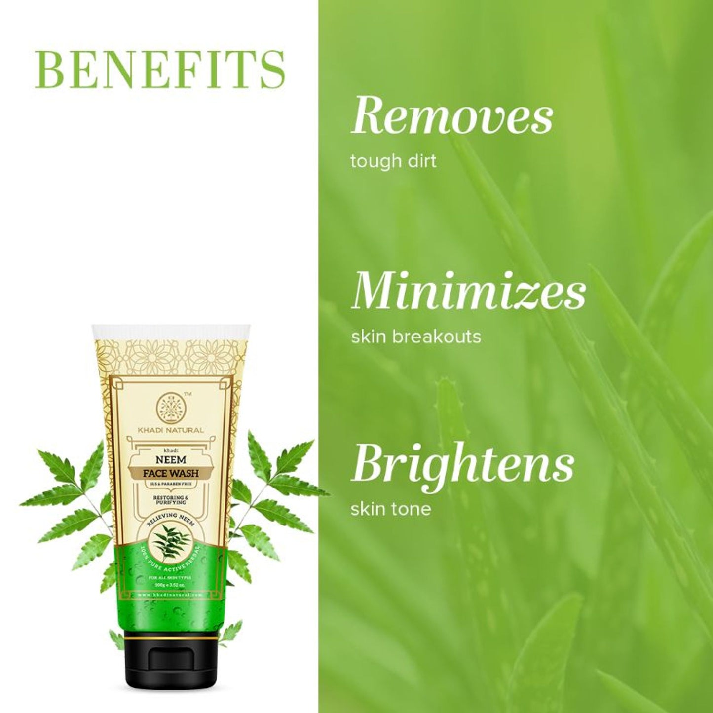 Khadi Natural Neem Face Wash Remove Acne & Pimples