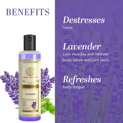 Khadi Natural Lavender Bubble Bath Body Wash Soft & Supple Skin