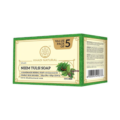 Khadi Natural Neem Tulsi Handmade Soap Remove Dirt & Impurities Pack of 5