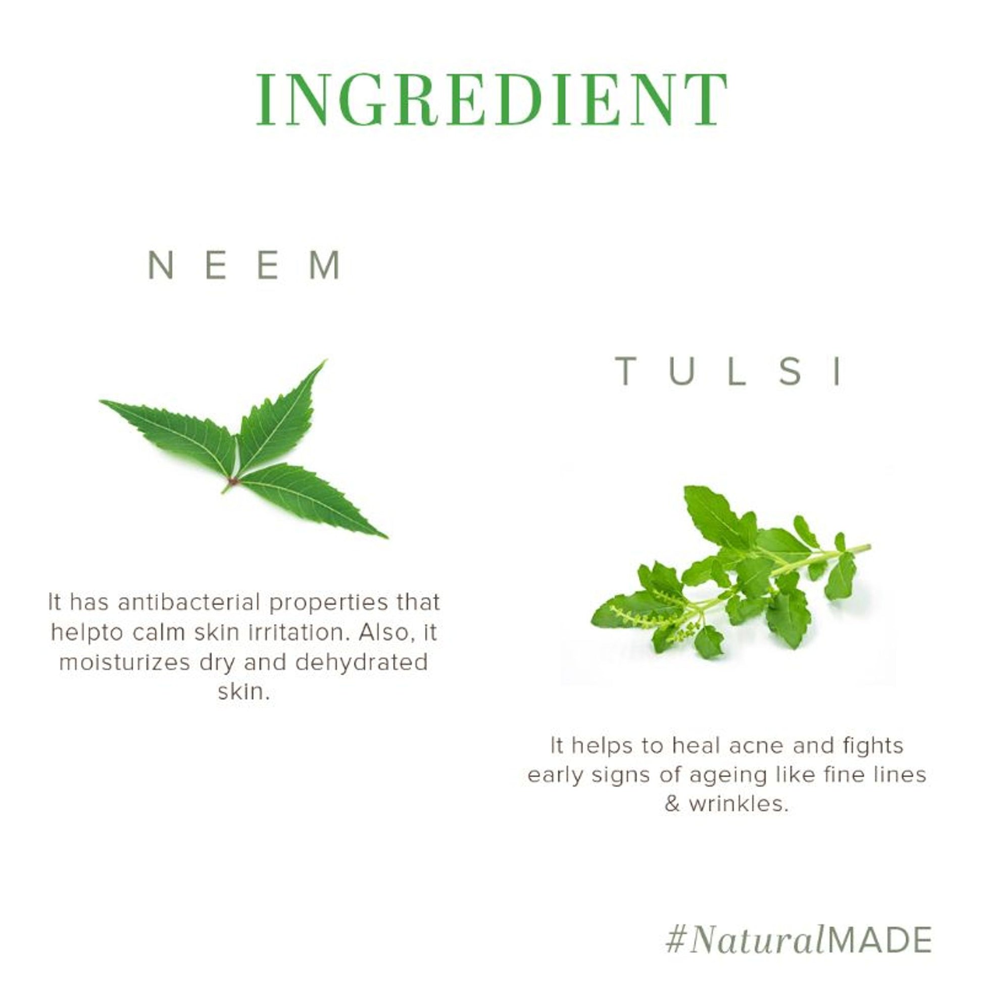 Khadi Natural Neem Tulsi Handmade Soap Remove Dirt & Impurities Pack of 5