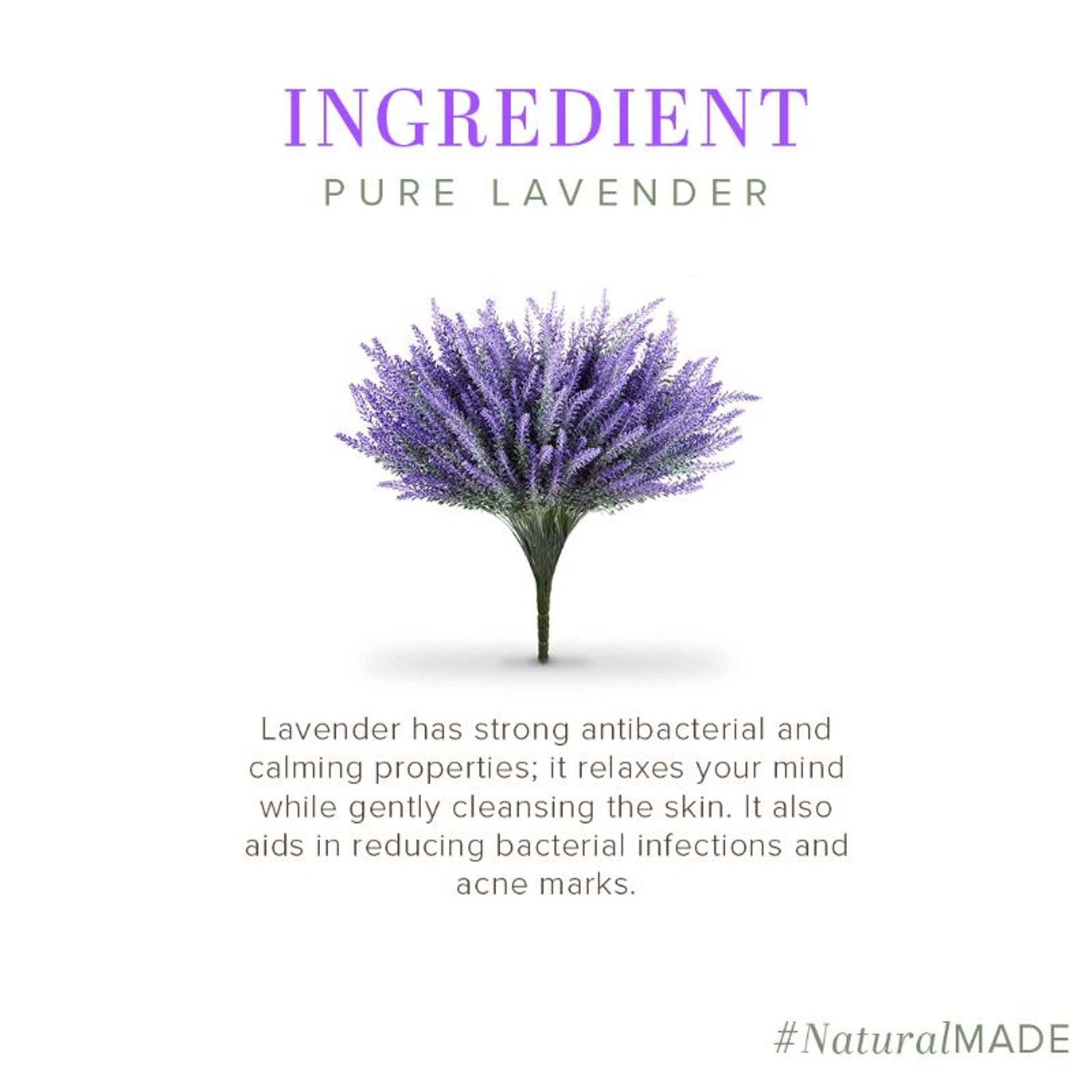 Khadi Natural Herbal Pure Lavender Handmade Soap Cleanse & Reduce Acne Pack of 5