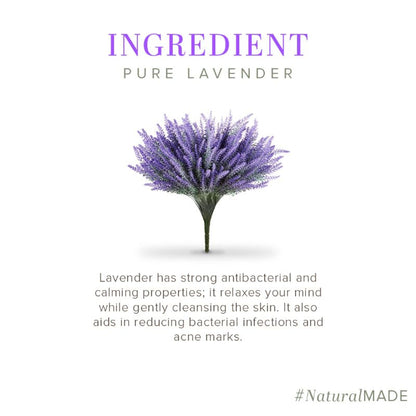 Khadi Natural Herbal Pure Lavender Handmade Soap Cleanse & Reduce Acne Pack of 5