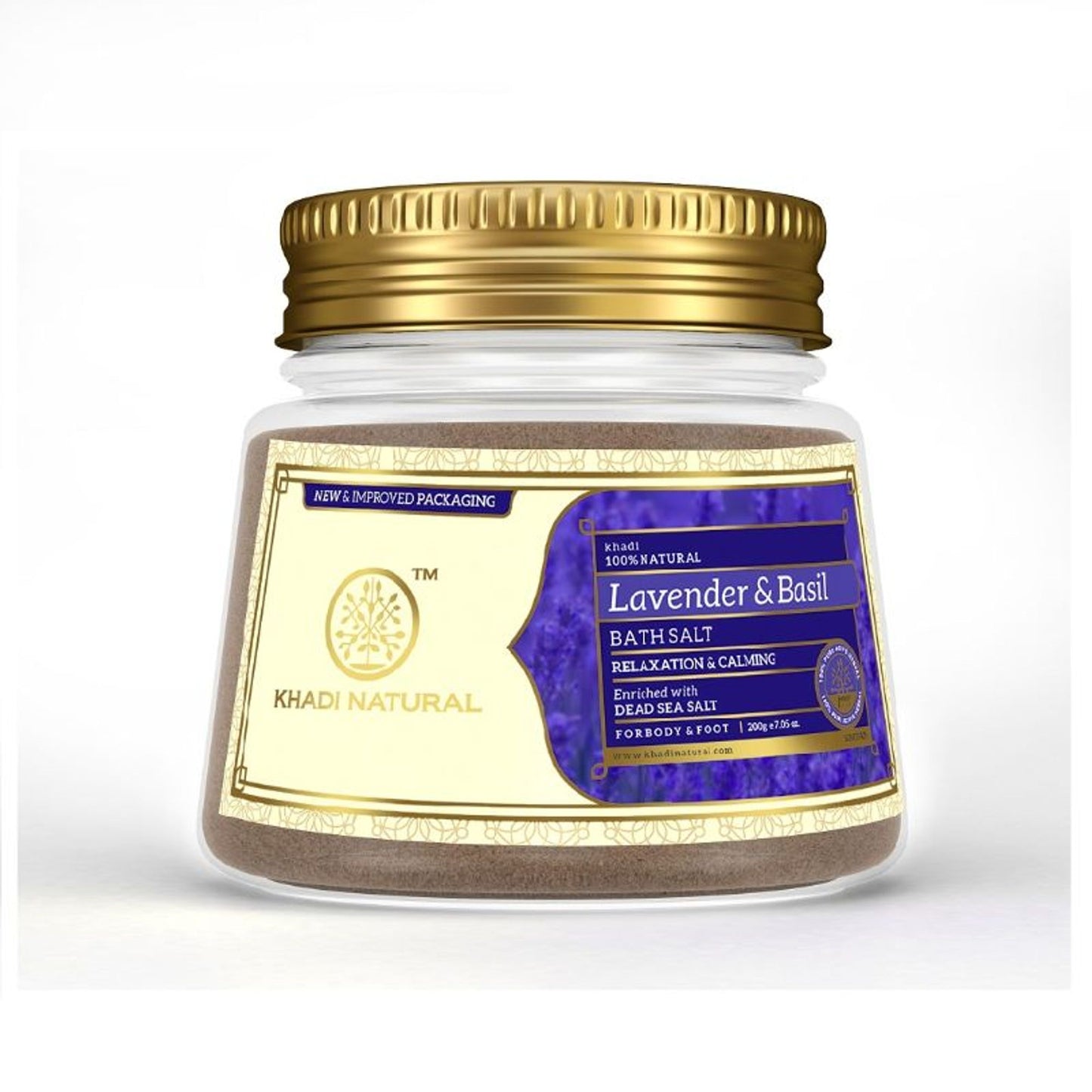Khadi Natural Lavender Basil Bath Salt Removes Dirt & Impurities