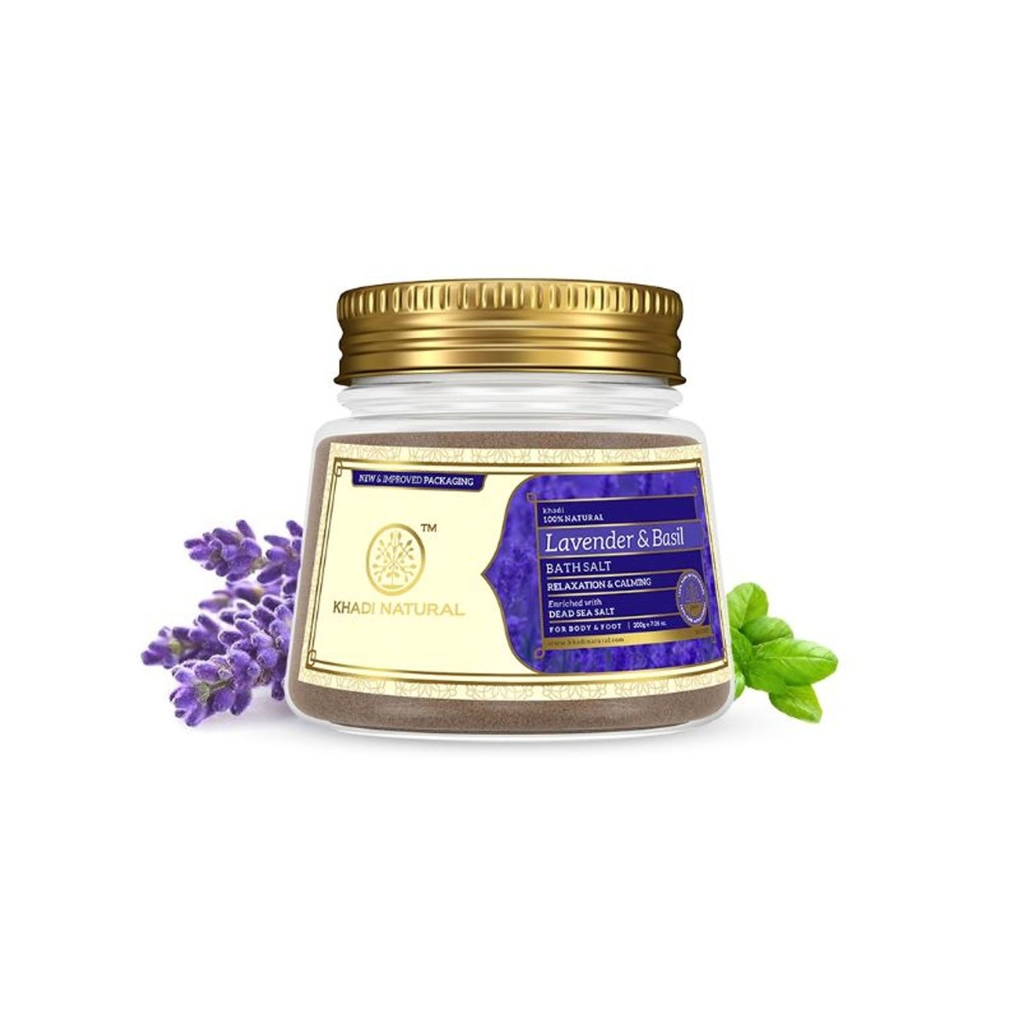 Khadi Natural Lavender Basil Bath Salt Removes Dirt & Impurities