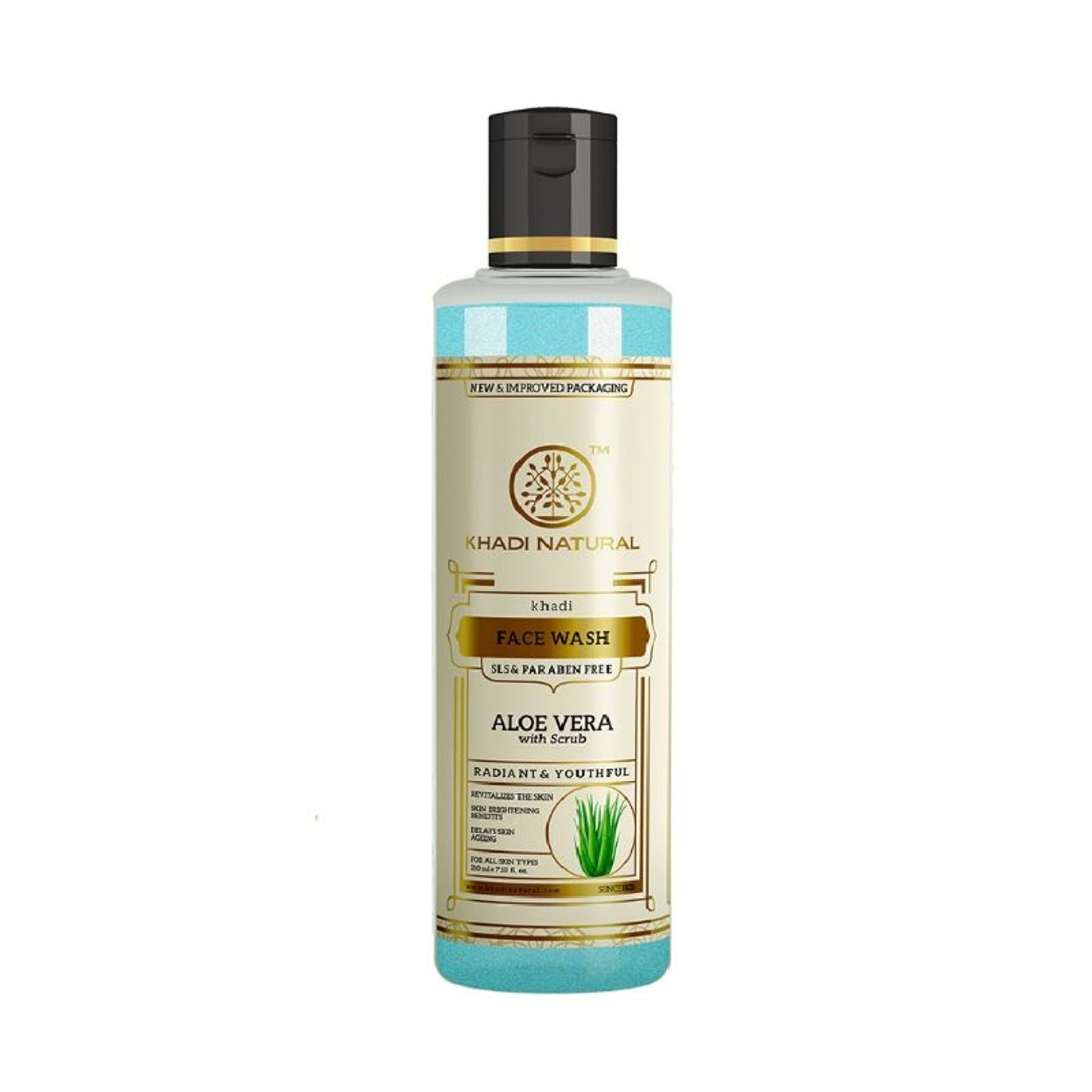 Khadi Natural Aloe Vera Face Wash With Scrub Deep Exfoliate Skin SLS & Paraben Free