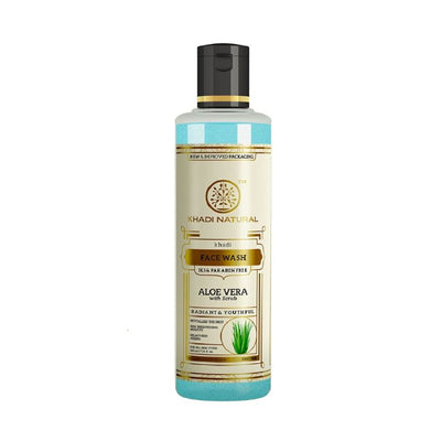 Khadi Natural Aloe Vera Face Wash With Scrub Deep Exfoliate Skin SLS & Paraben Free