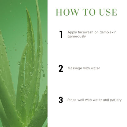 Khadi Natural Aloe Vera Face Wash With Scrub Deep Exfoliate Skin SLS & Paraben Free