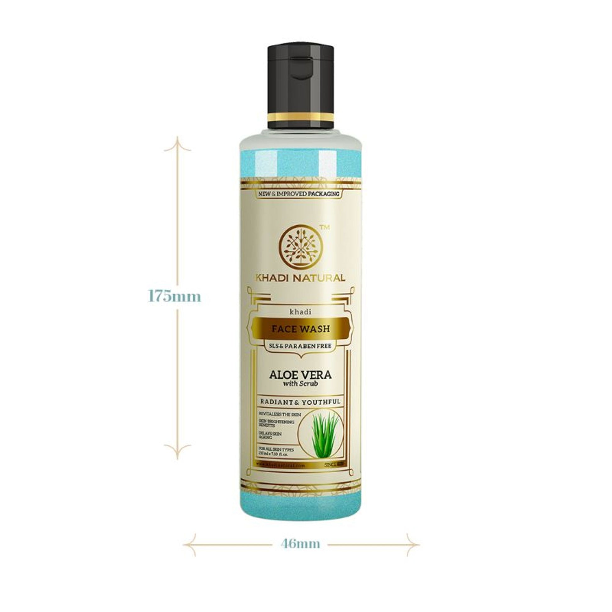 Khadi Natural Aloe Vera Face Wash With Scrub Deep Exfoliate Skin SLS & Paraben Free