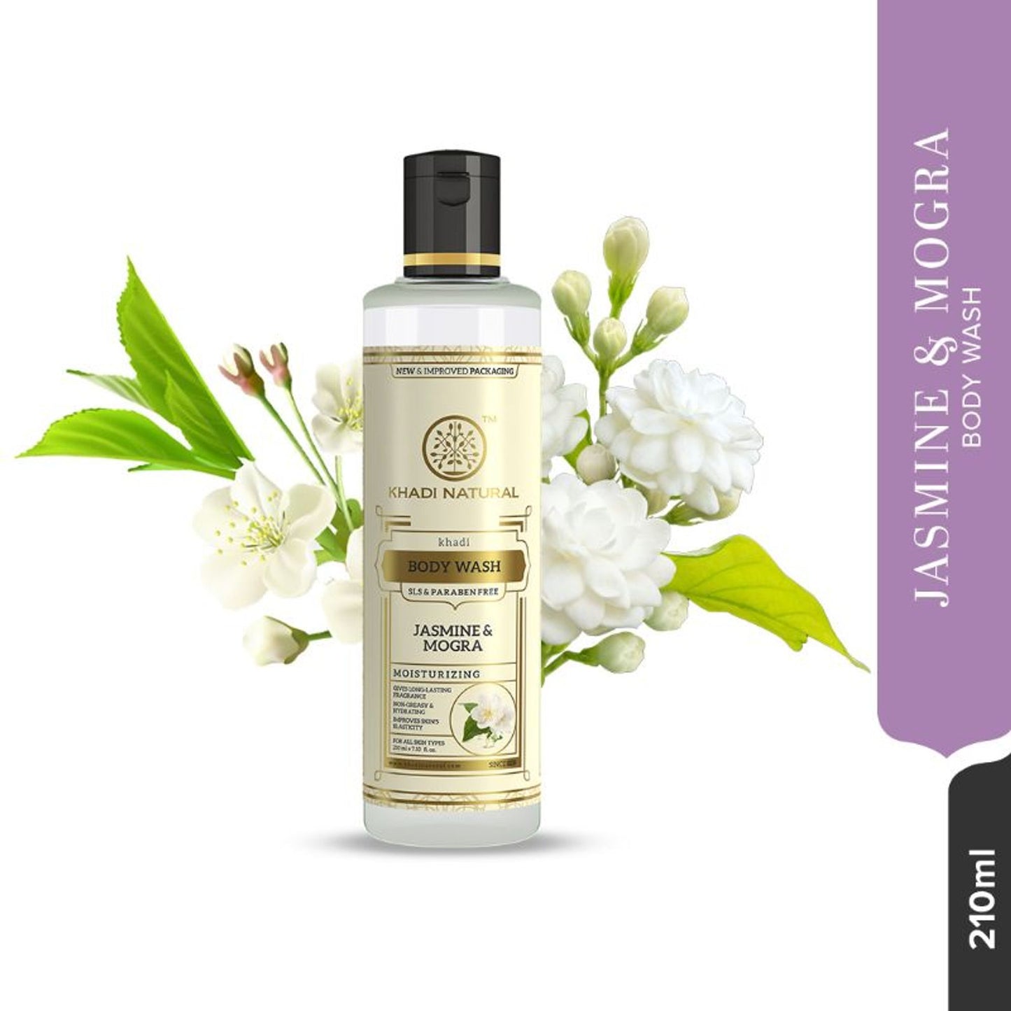 Khadi Natural Jasmine & Mogra Body Wash Removes Dirt & Grime SLS & Paraben Free