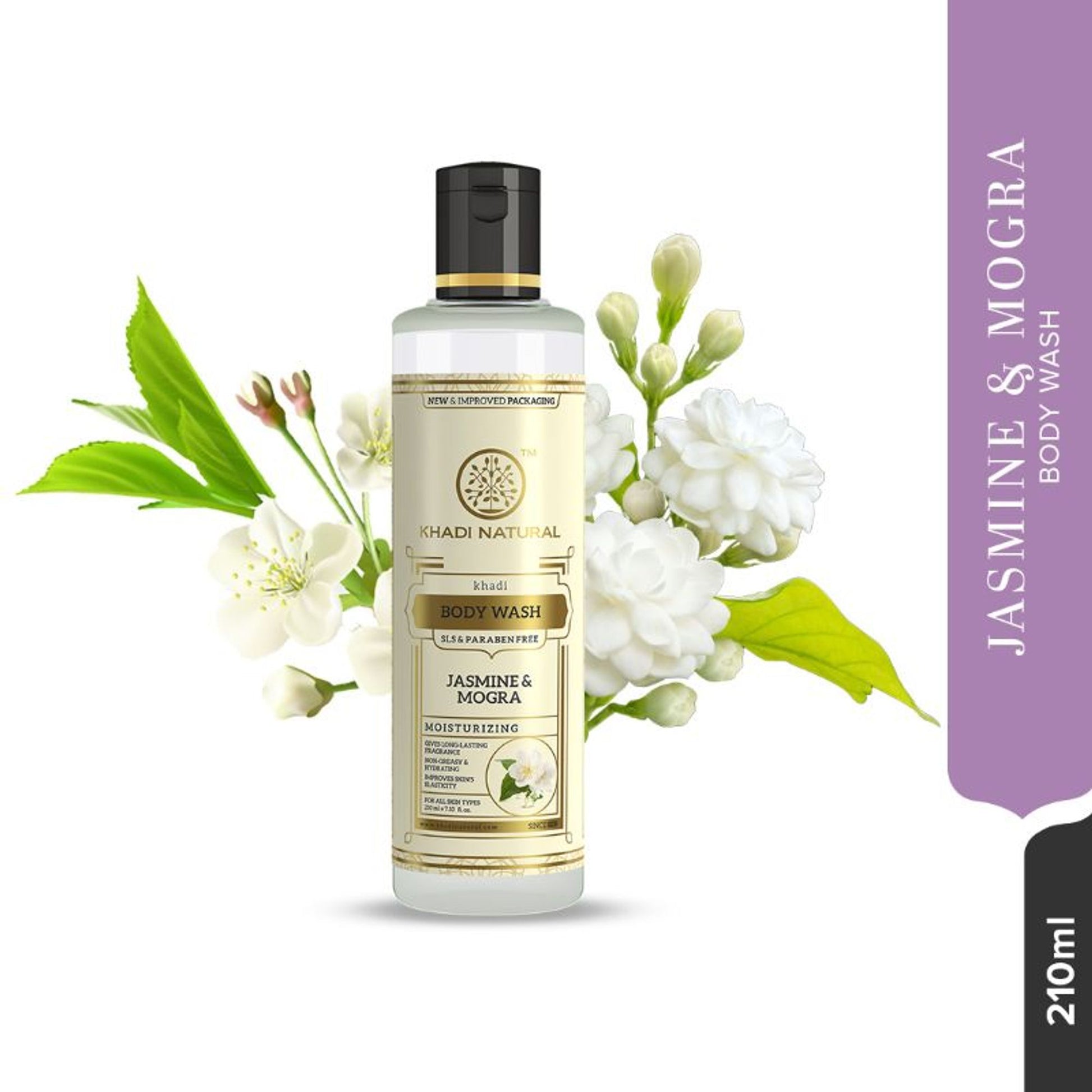 Khadi Natural Jasmine & Mogra Body Wash Removes Dirt & Grime SLS & Paraben Free