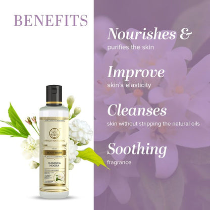 Khadi Natural Jasmine & Mogra Body Wash Removes Dirt & Grime SLS & Paraben Free