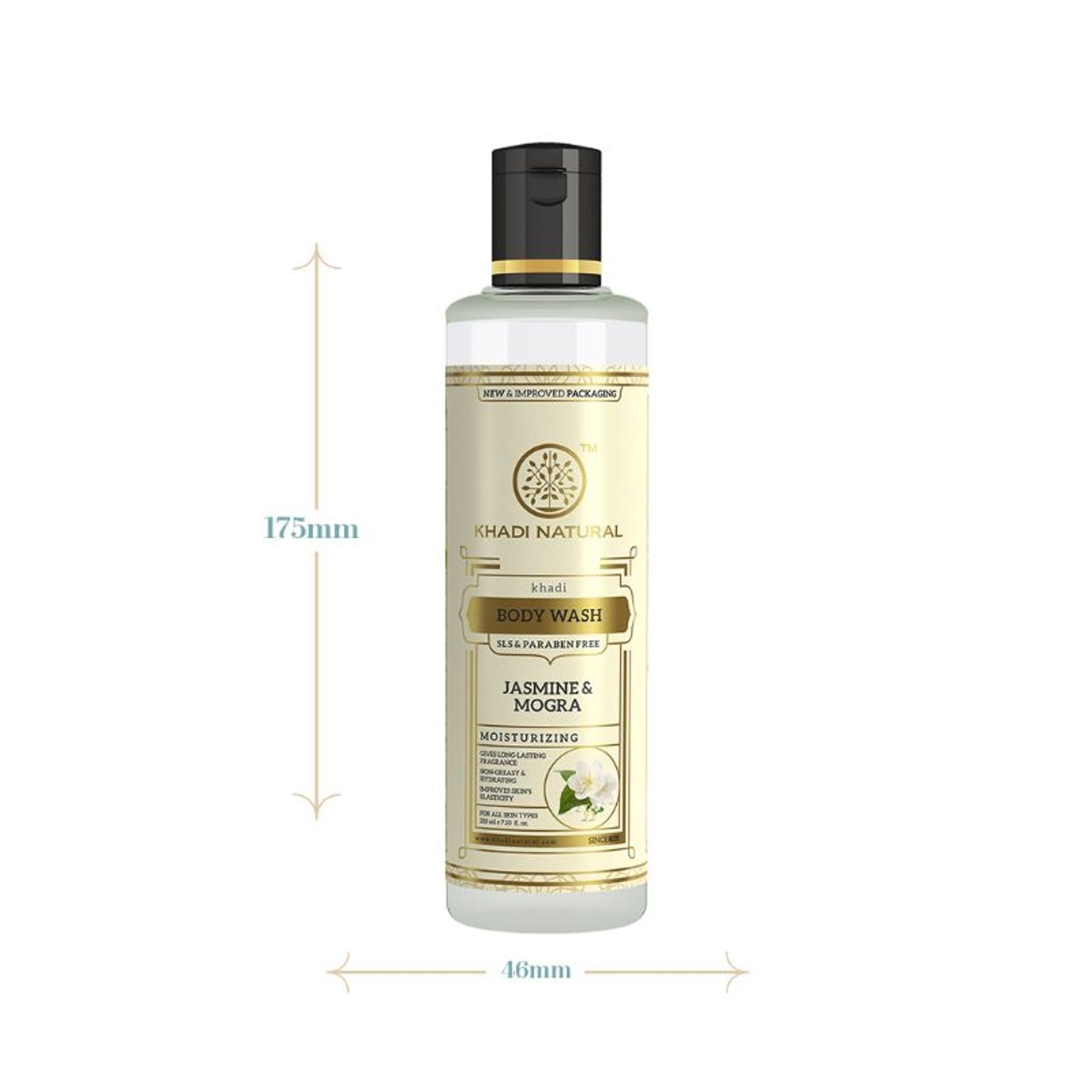 Khadi Natural Jasmine & Mogra Body Wash Removes Dirt & Grime SLS & Paraben Free