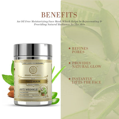 Khadi Natural Anti Wrinkle Face Mask Nourish & Moisturize Skin