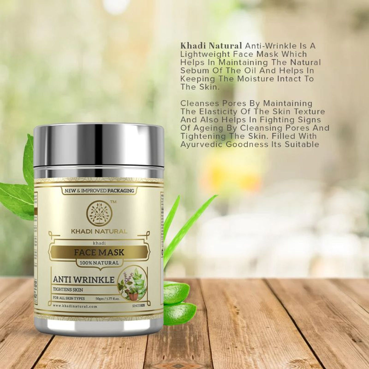 Khadi Natural Anti Wrinkle Face Mask Nourish & Moisturize Skin