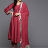 Dhiyona VA Women's Angrakha Kurta with Trousers & With Dupatta
