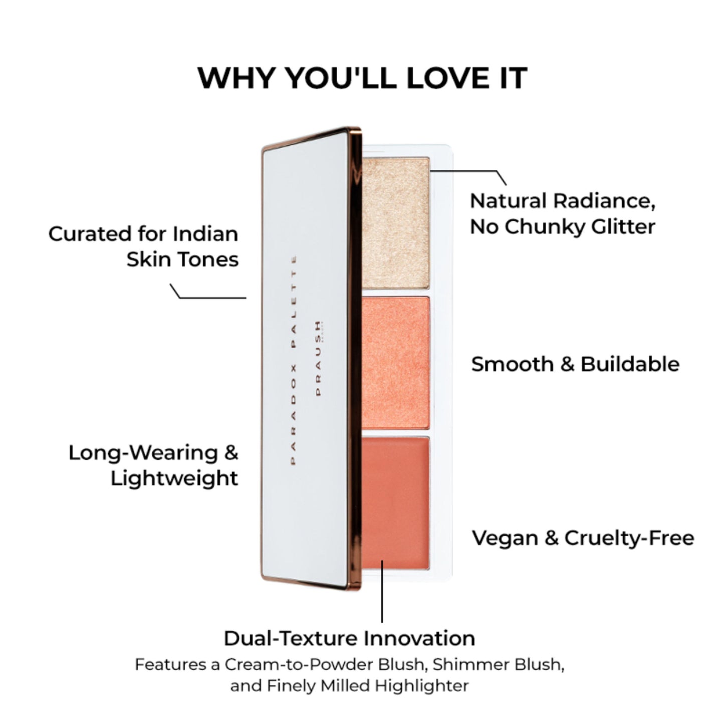 Praush Beauty Paradox Blush & Highlighter Palette - Anomaly