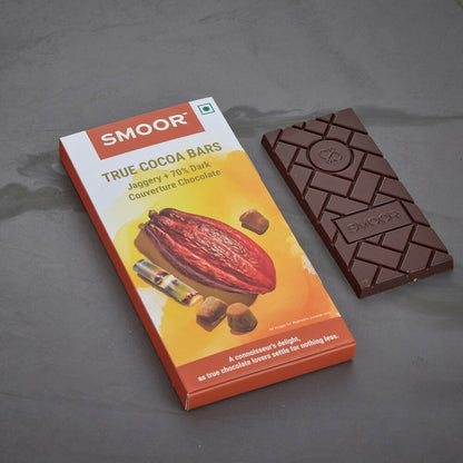 Smoor True Cocoa Bars Jaggery + 70% Dark Couverture Chocolate