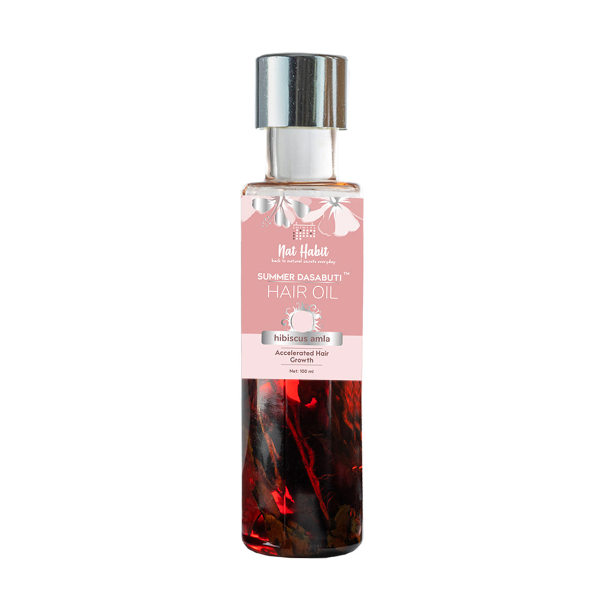 Nat Habit Hibiscus Amla Hair Growth & Thickening Ayurvedic Oil With Rosemary Coconut Castor