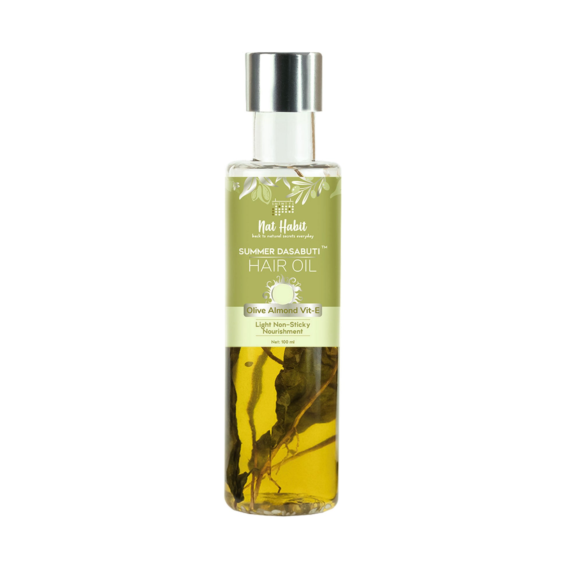 Nat Habit Olive Almond Vitamin E Light Hair Oil With Amla, Bhringraj, Methi, Vetiver & Sesame