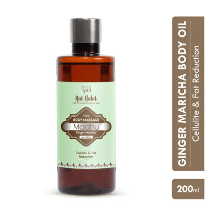 Nat Habit Pure Ginger Maricha Maahu Ayurvedic Body Massage Oil