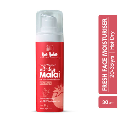 Nat Habit Tomato Rosehip Light Face Moisturizer For Glowing Skin, Non Sticky, Spf Activated Gel