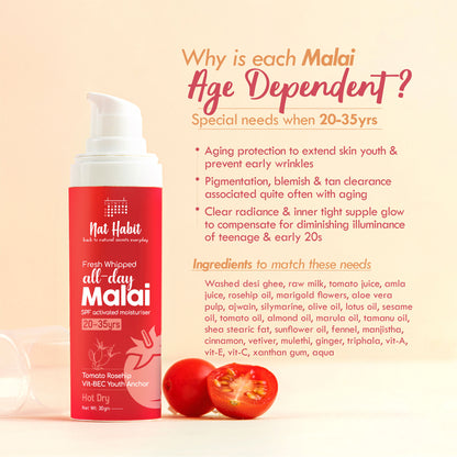 Nat Habit Tomato Rosehip Light Face Moisturizer For Glowing Skin, Non Sticky, Spf Activated Gel