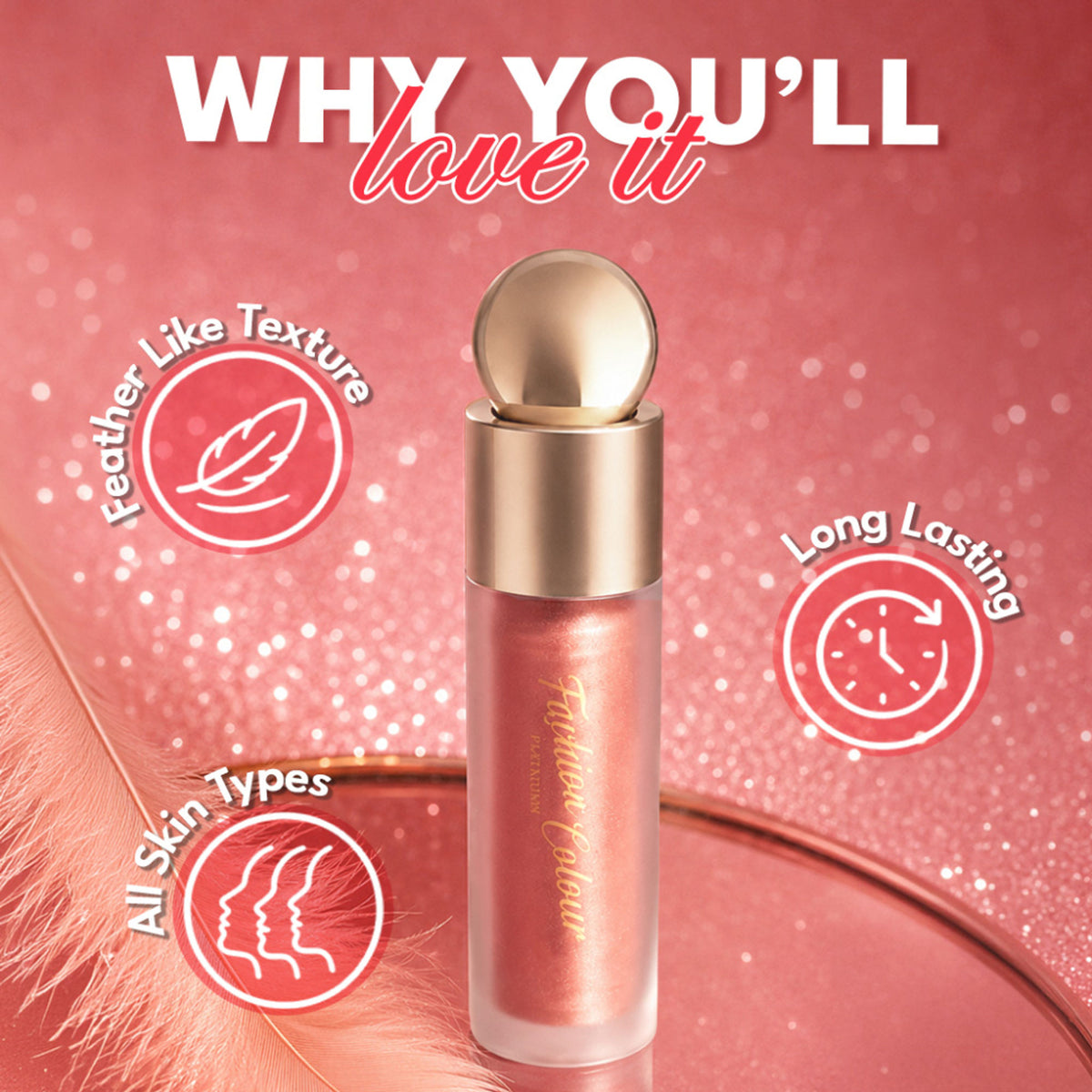 FASHION COLOUR Platinum Glow Shine Liquid High-Lighter - Champagne