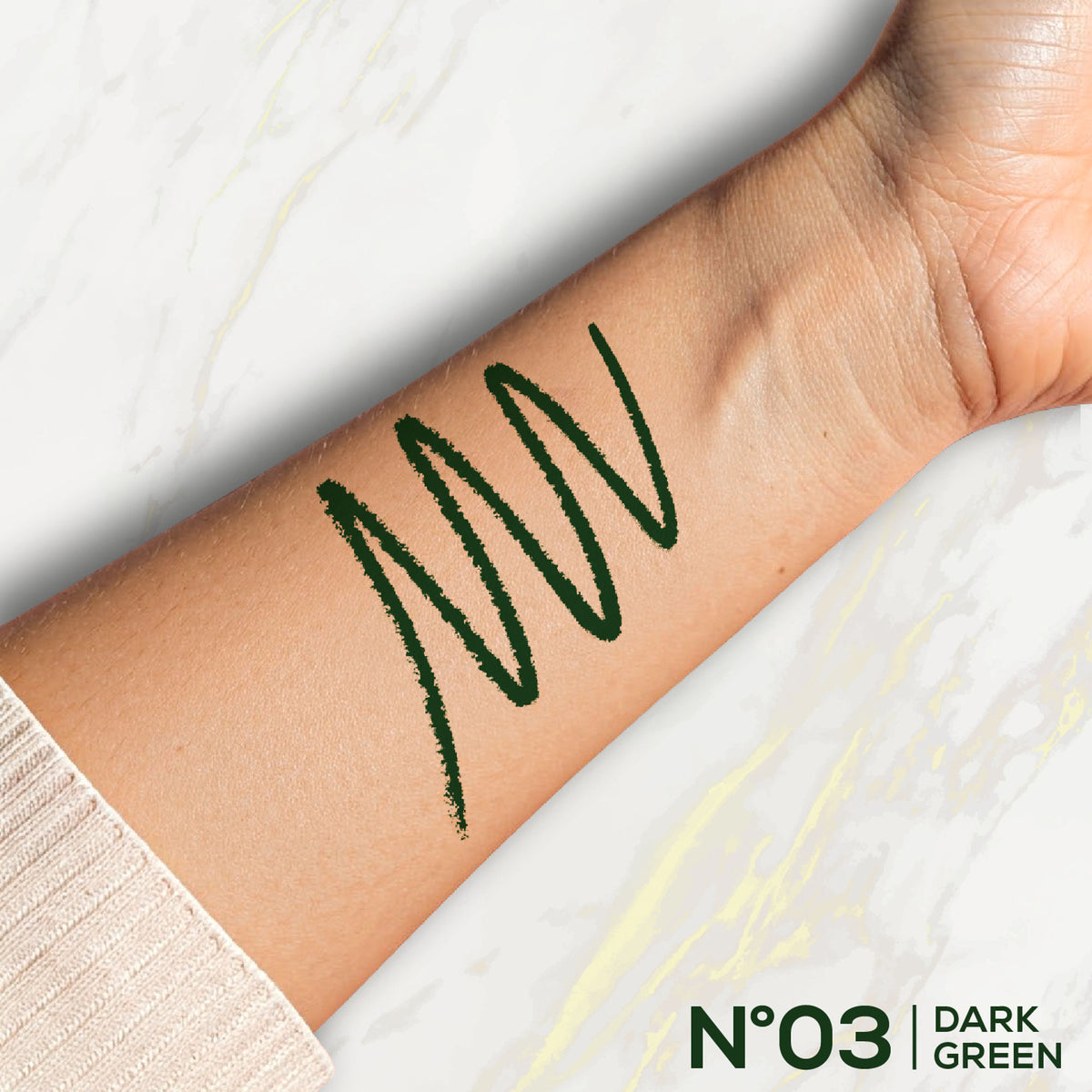 Chambor Extreme Wear Lasting Kohl in dark green, showing the pencil eyeliner with its sharpened tip and packaging.