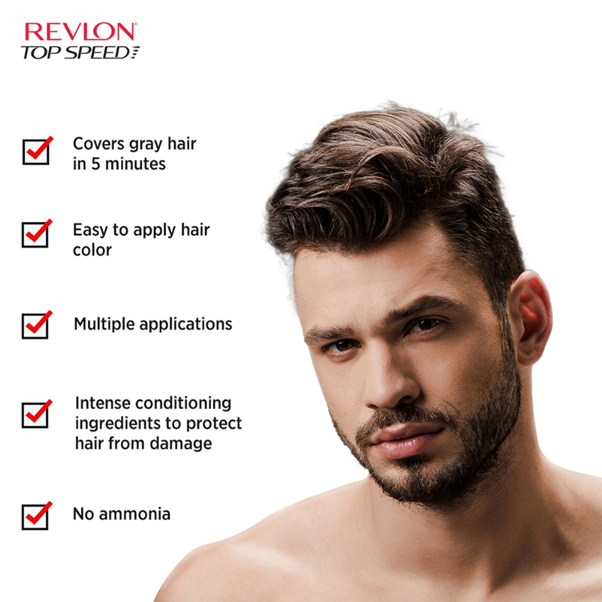 Revlon Top Speed Hair Color Small Pack Man 70M Natural Black