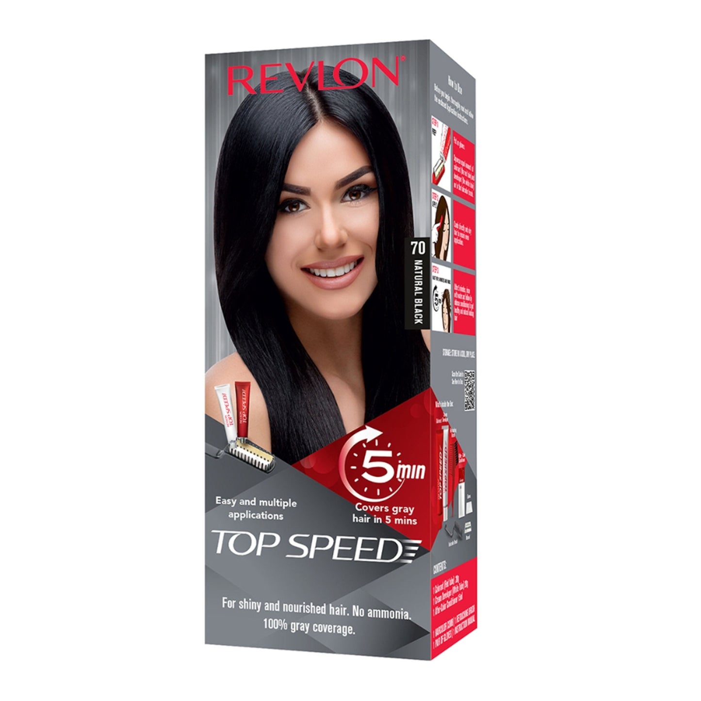 Revlon Top Speed Hair Color Small Pack Woman - Natural Black 70